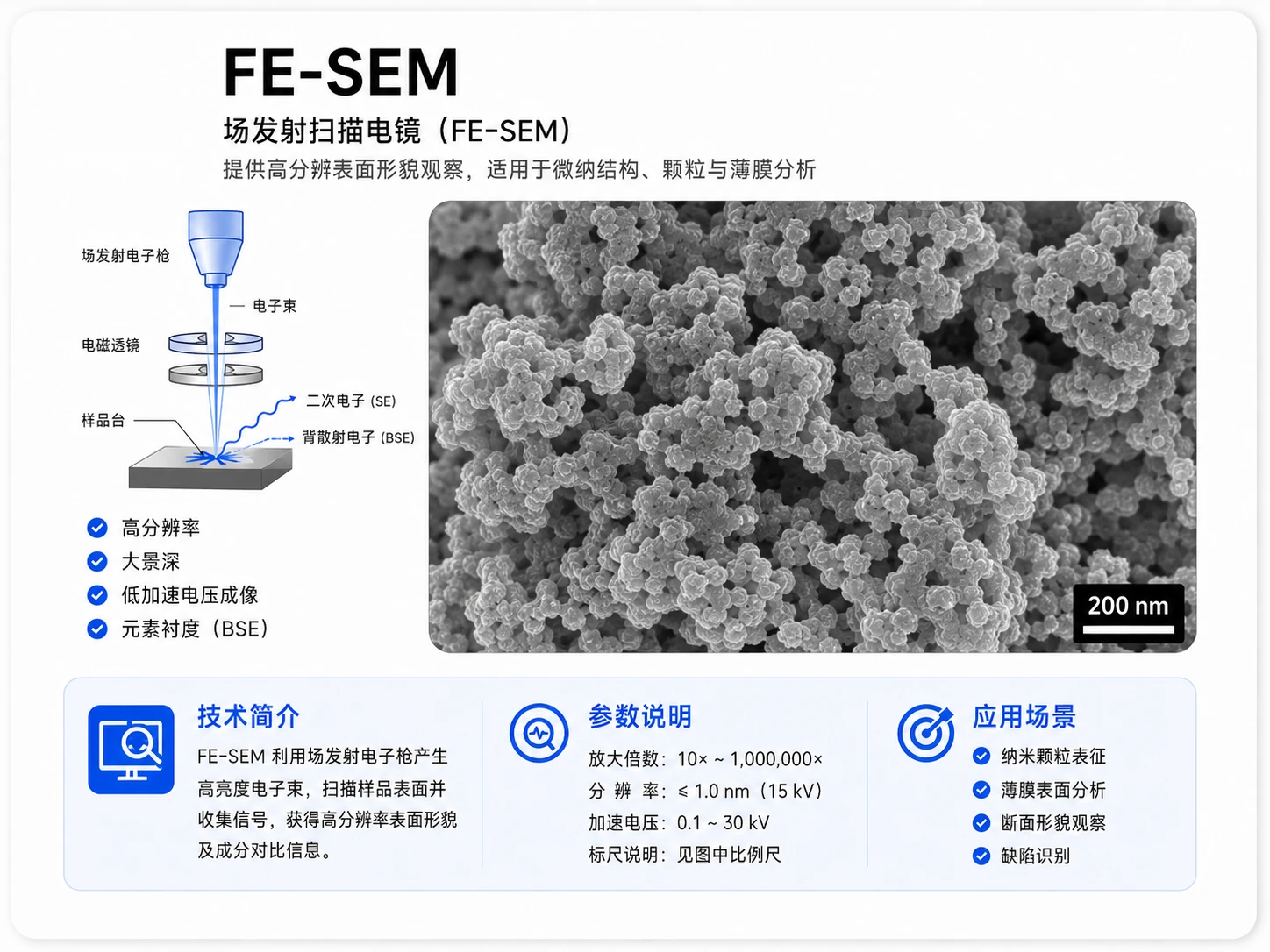 FESEM场发射扫描电镜 参考图
