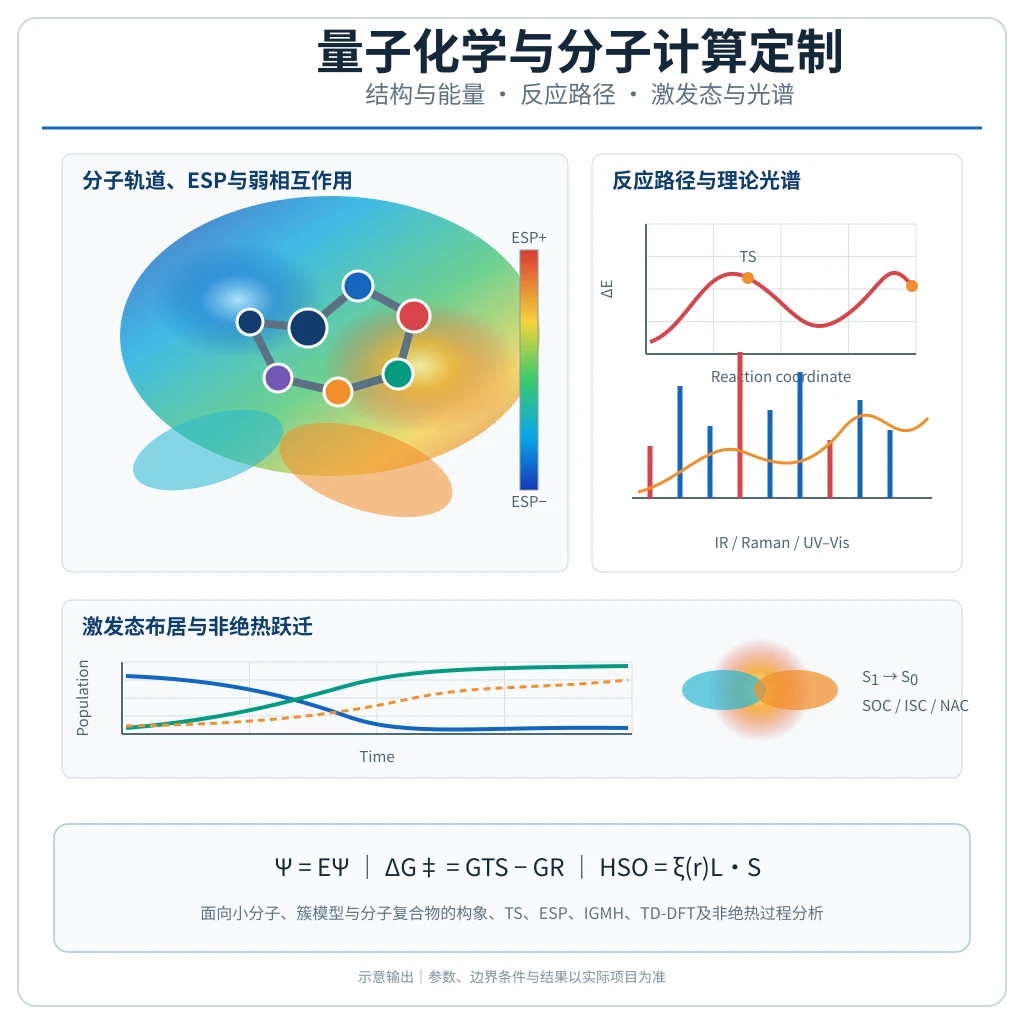 量子化学与分子计算定制 参考图